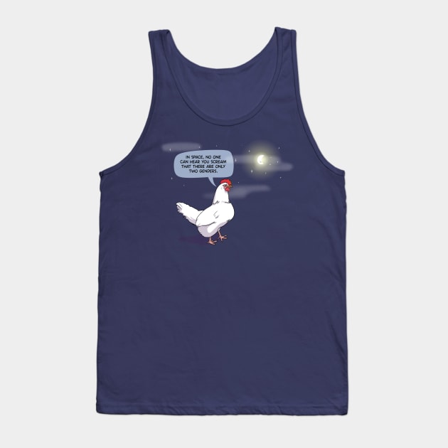 No one can hear you scream chicken Tank Top by sophielabelle